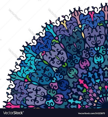 Abstract postcard design colorful floral mandala vector image