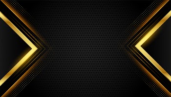 Abstract premium black and gold geometric background Free Vector