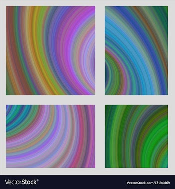 Abstract psychedelic brochure background set vector image