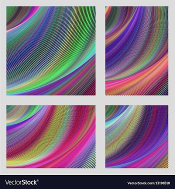 Abstract psychedelic brochure background set vector image