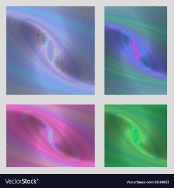 Abstract psychedelic brochure background set vector image