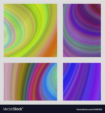 Abstract psychedelic brochure background set vector image
