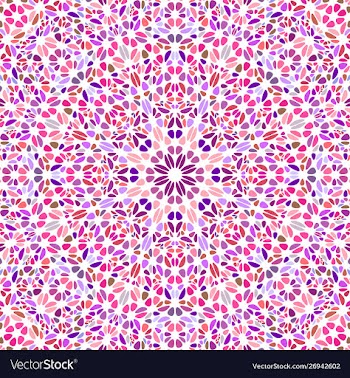 Abstract psychedelic geometrical floral ornament vector image