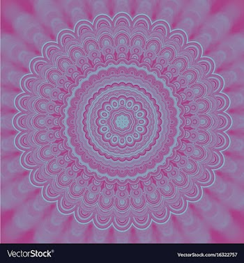 Abstract psychedelic mandala fractal background vector image