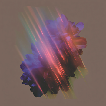 Abstract Purple Floral Composition with Light Effects