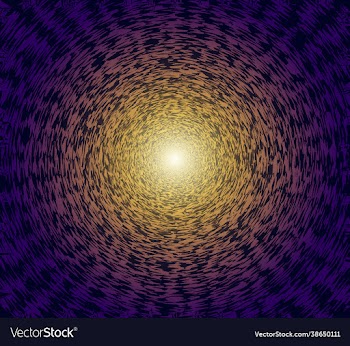 abstract purple yellow circular line