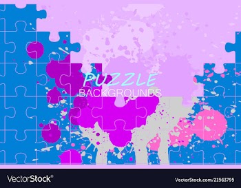 Abstract puzzle colors concepts vector image