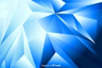 Abstract pyramids on blue shades background Free Vector