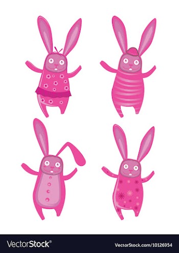 Abstract rabbits vector image