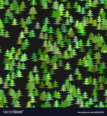 Abstract random pine tree pattern background vector image