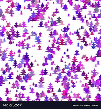 Abstract random pine tree pattern background vector image