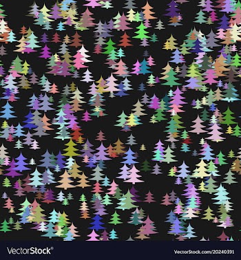 Abstract random pine tree pattern background vector image
