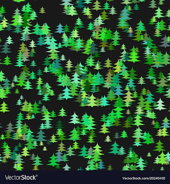 Abstract random pine tree pattern background vector image