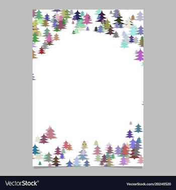Abstract random seasonal pine tree design vector image