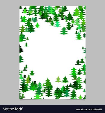 Abstract random seasonal pine tree design vector image