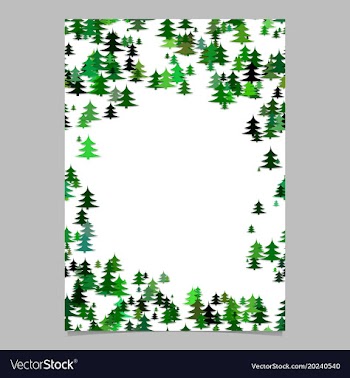 Abstract random seasonal pine tree design vector image