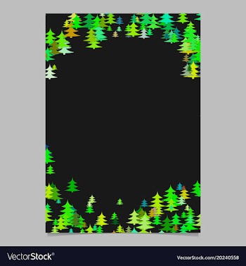 Abstract random seasonal pine tree design vector image