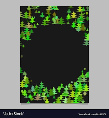Abstract random seasonal pine tree design vector image