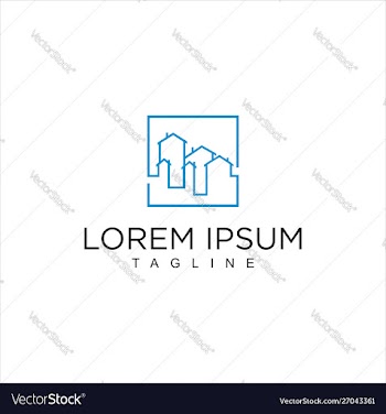 Abstract real estate with line shape and modern re vector image