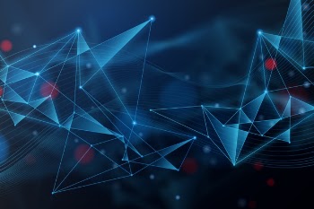 Abstract realistic technology particle background Free Vector