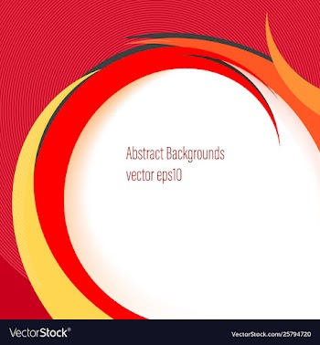 Abstract red curve scene on a white vector image