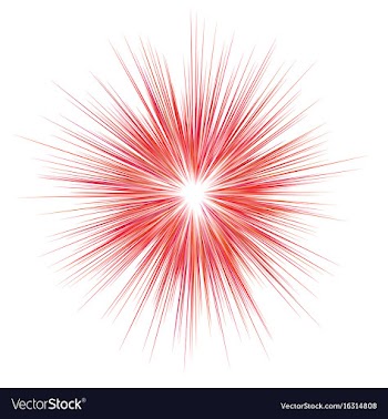 Abstract red explosion blast background vector image