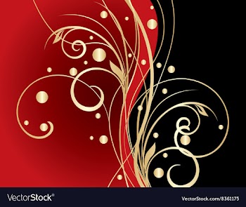 Abstract Red Floral Background vector image