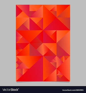 Abstract red geometrical triangle flyer vector image