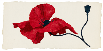 Abstract Red Poppy Flower