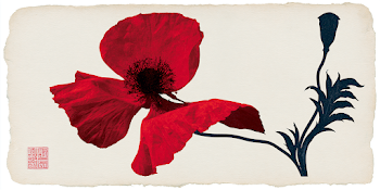 Abstract Red Poppy Flower Illustration
