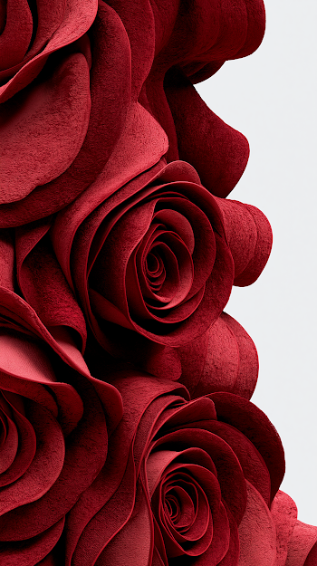 Abstract Red Rose Fashion Art
