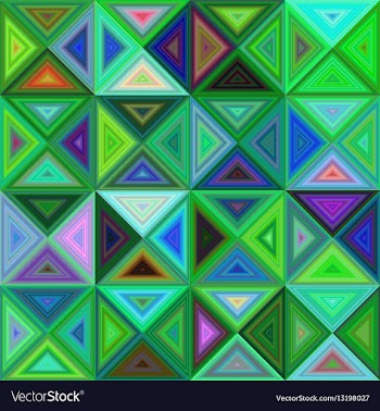 Abstract regular triangle mosaic background design vector image