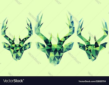Abstract reindeer vector image