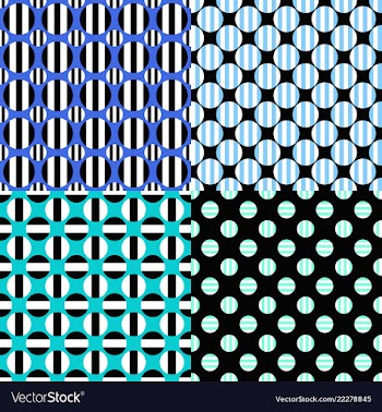 Abstract repeating circle pattern background sets vector image