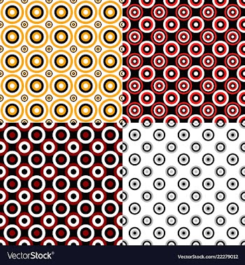 Abstract repeating circle pattern design vector image
