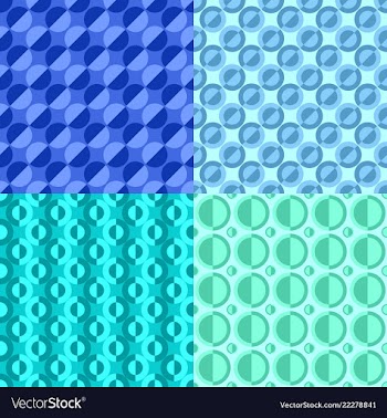 Abstract repeating pattern set - circle design vector image