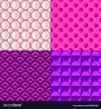 Abstract repeating pattern set - circle vector image