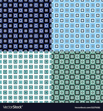 Abstract repeating square pattern background set vector image