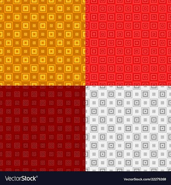 Abstract repeating square pattern background set vector image