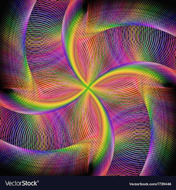 Abstract rotating colorful fractal background vector image