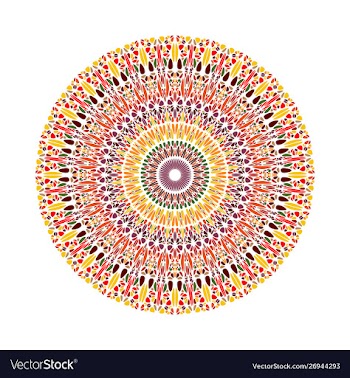 Abstract round colorful geometrical stone vector image