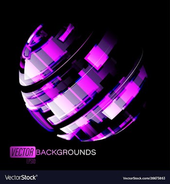 Abstract round colors on a black vector image