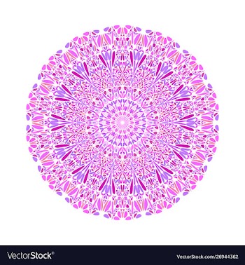Abstract round geometrical circular botanical vector image