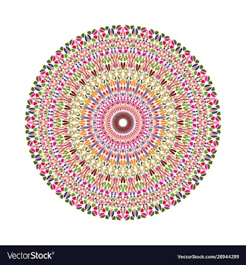 Abstract round geometrical circular colorful vector image