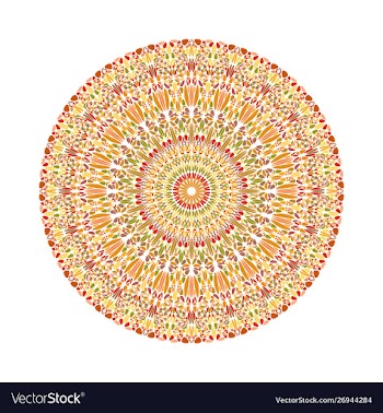 Abstract round geometrical colorful circular vector image