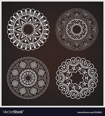 Abstract round ornaments vector image