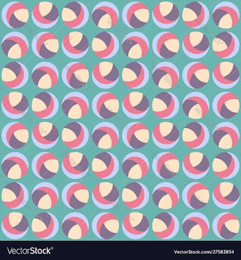 Abstract rounded repeated shapes seamless pattern vector image