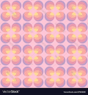 Abstract rounded repeated shapes seamless pattern vector image
