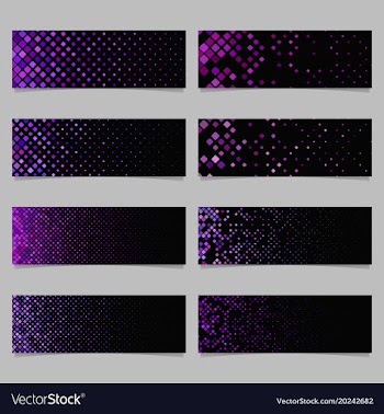 Abstract rounded square pattern banner template vector image