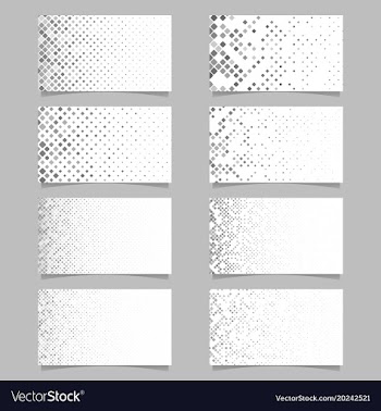 Abstract rounded square pattern business card vector image